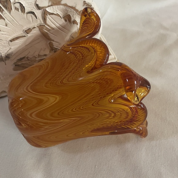 Murano Orange Italian Vase - Picture 7 of 8